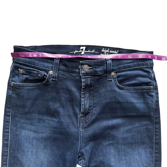 7 for All Mankind Jeans Women's Sz 28 Blue Gwenevere High Waist Ankle - Picture 11 of 14